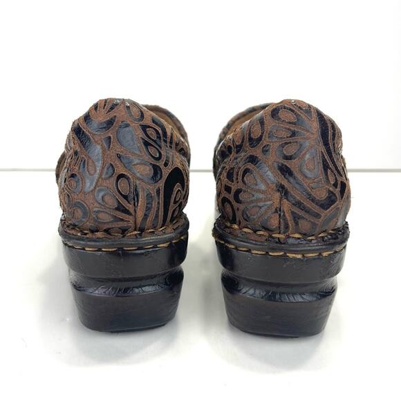 B.O.C Born Concept Nurse Clogs Size 7 Brown Printed Leather Comfort Platform - Picture 9 of 14